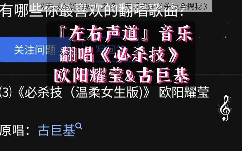 《无尽燃烧的热血之路：无赖超强必杀技全揭秘》