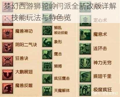 梦幻西游狮驼岭门派全新改版详解：技能玩法与特色览