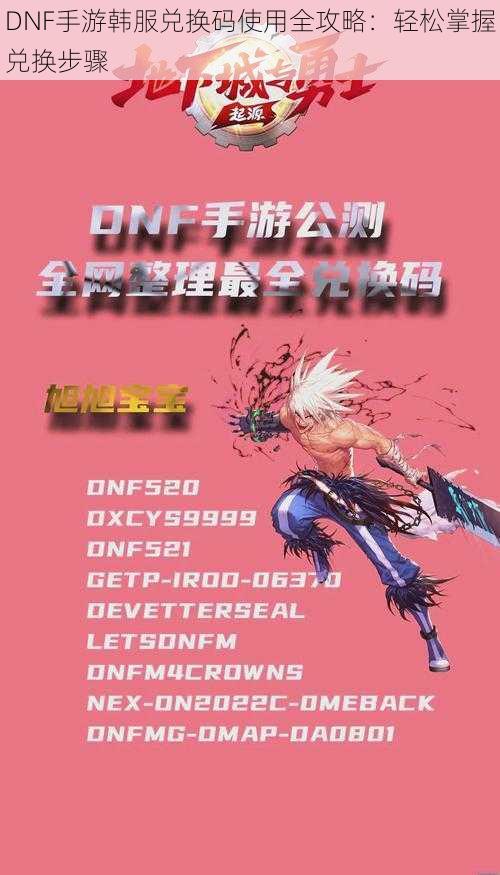 DNF手游韩服兑换码使用全攻略：轻松掌握兑换步骤