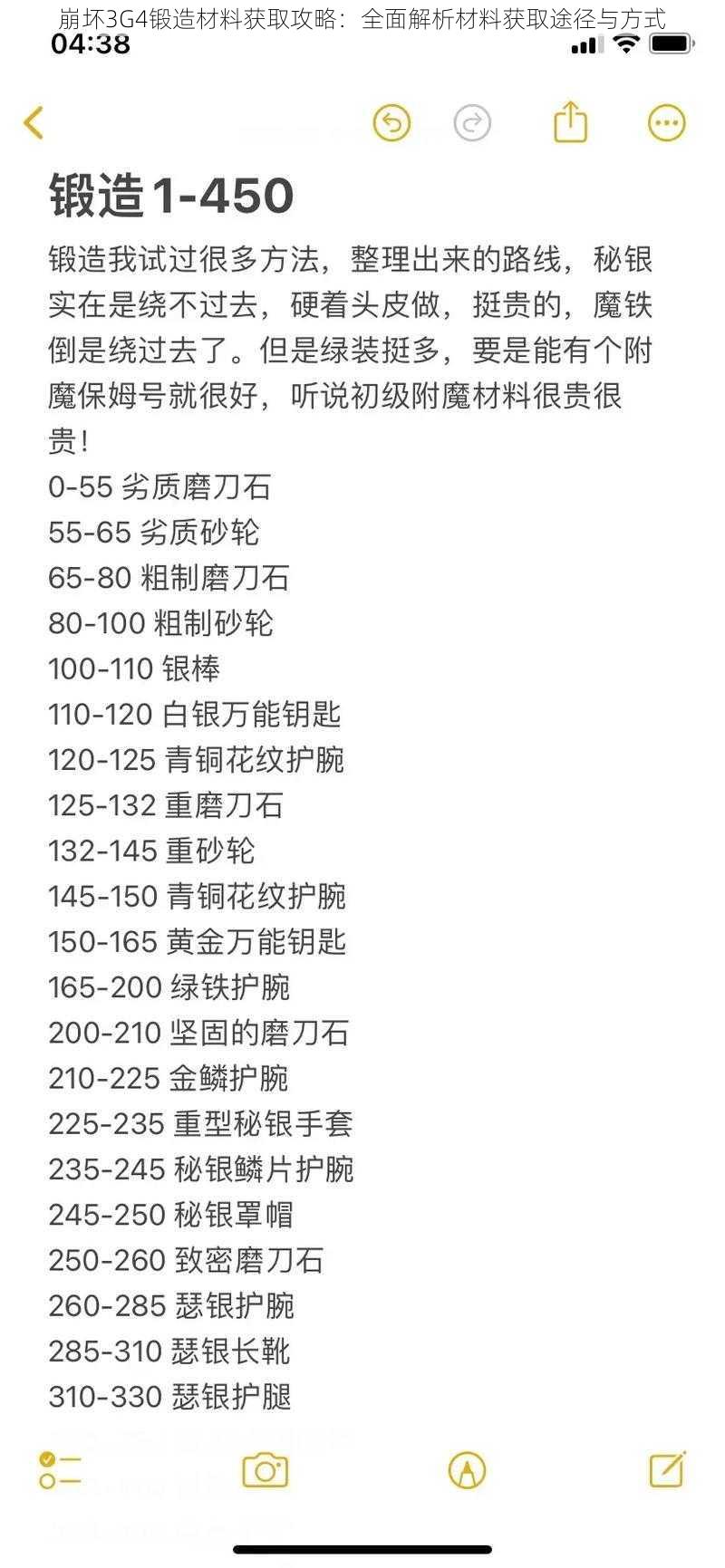 崩坏3G4锻造材料获取攻略：全面解析材料获取途径与方式