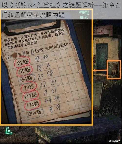 以《纸嫁衣4红丝缠》之谜题解析——第章石门转盘解密全攻略为题