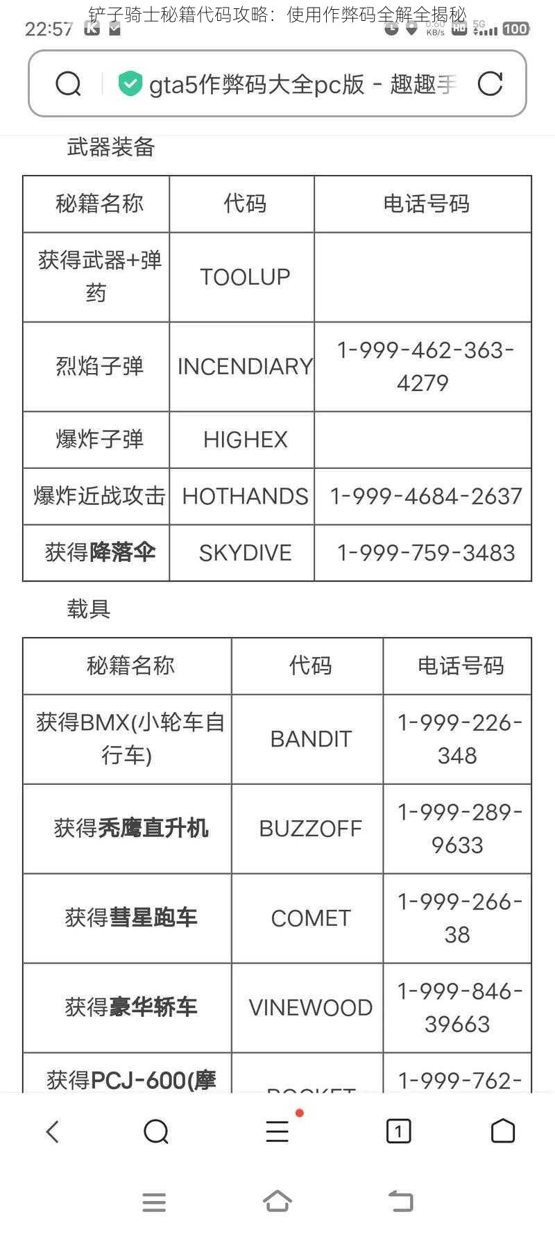 铲子骑士秘籍代码攻略：使用作弊码全解全揭秘