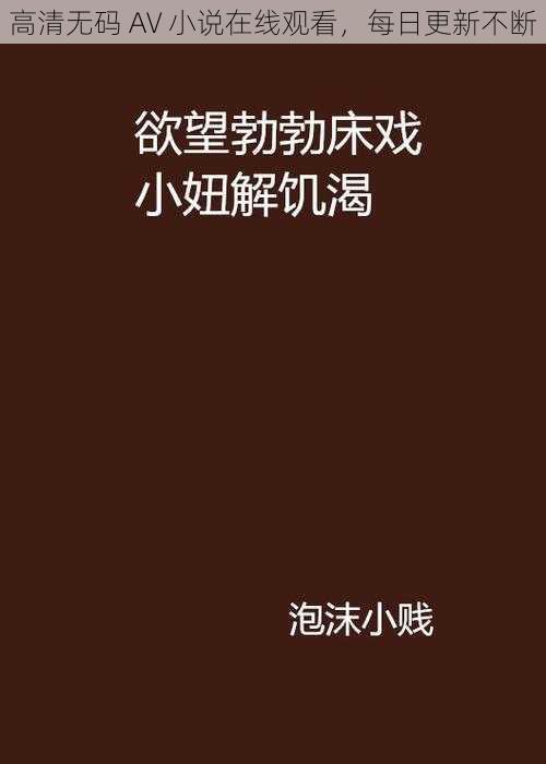 高清无码 AV 小说在线观看，每日更新不断