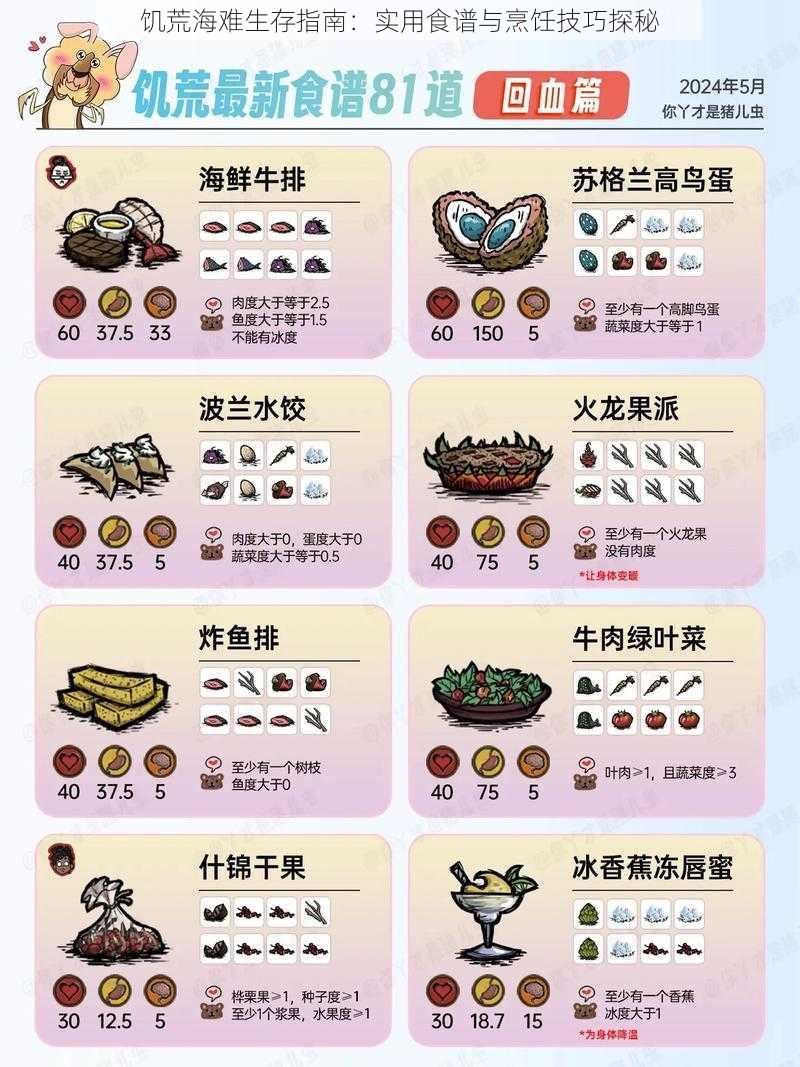 饥荒海难生存指南：实用食谱与烹饪技巧探秘