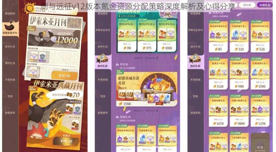 剑与远征v12版本氪金资源分配策略深度解析及心得分享